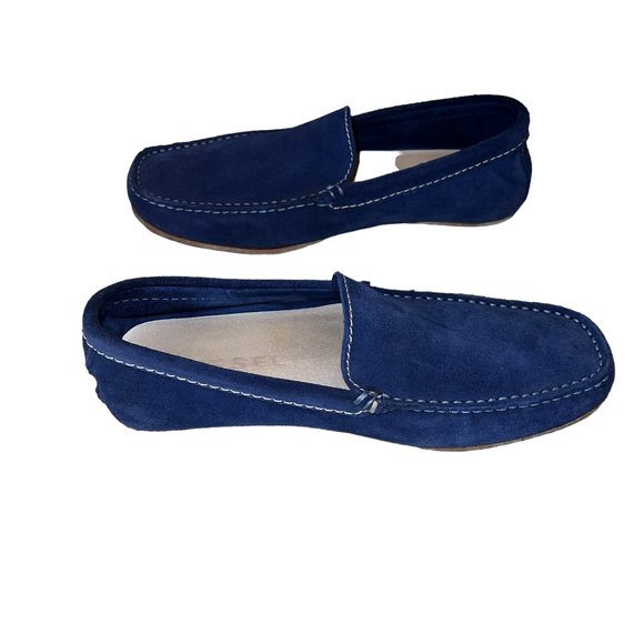 Gorgeous! Diesel Blue Suede Leather Loafers Flats Sz 40 or 7.5 (M) & 9.5… - Picture 5 of 10